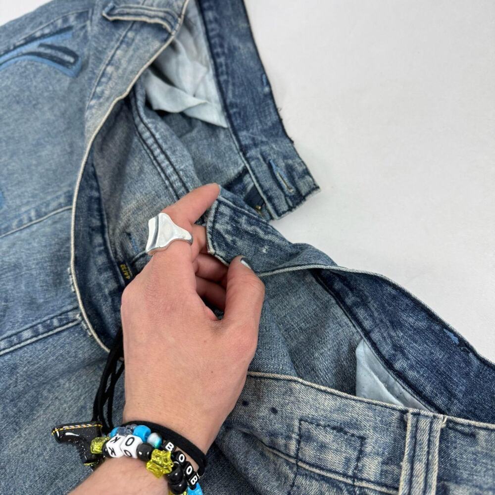 Vintage y2k grunge archive baggy wide leg rare karl kani skater faded jeans - Picture 7 of 7